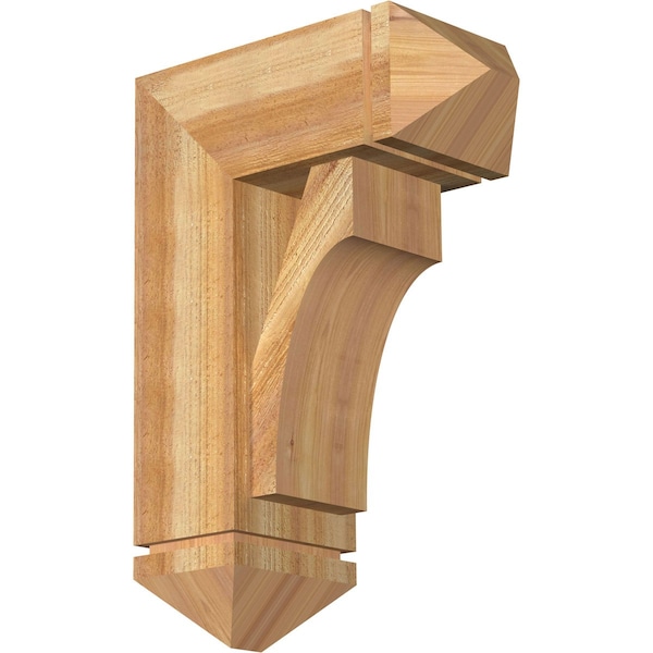 Ekena Millwork Westlake Arts and Crafts Rough Sawn Bracket w/ Offset Brace, Western Red Cedar, 8"W x 18"D x 26"H BKT0806X18X26WTL03RWR - main